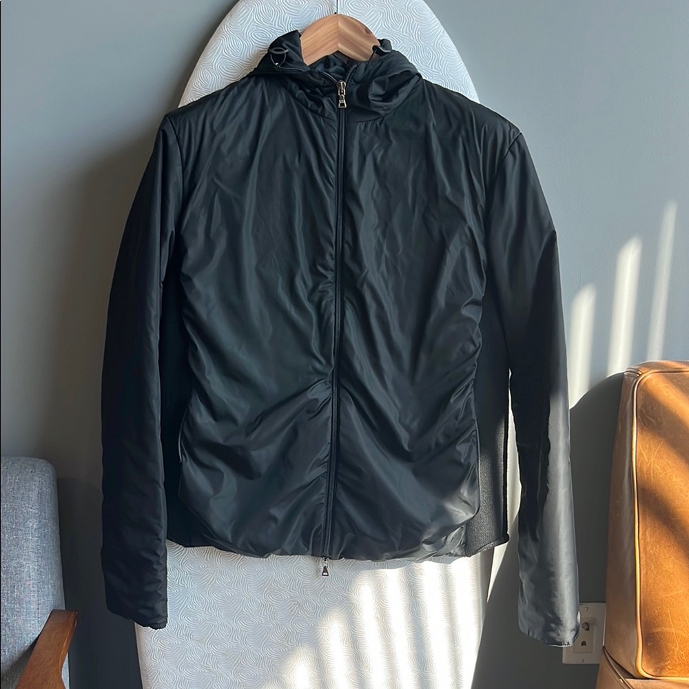 PRADA Black Hooded Jacket sz 52 UNISEX